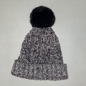 Purple Beanie with Pom Pom